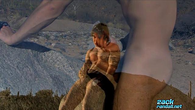zack randall jerks off in the sun and proves sunscreen isn't the only thing shooting out today