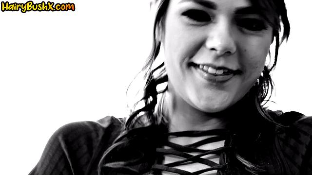 Nasty hairy babe hard pussydrilled