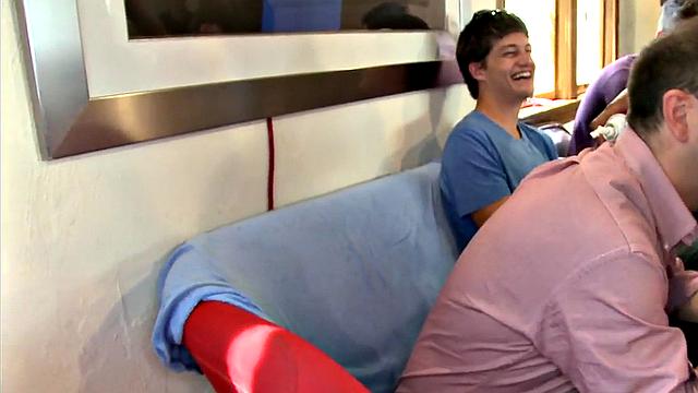 Real public blowjob at the middle of a party