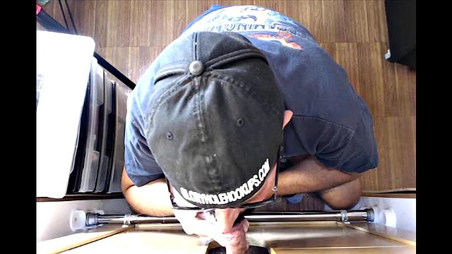 Trucker Takes A Gloryhole Blowjob