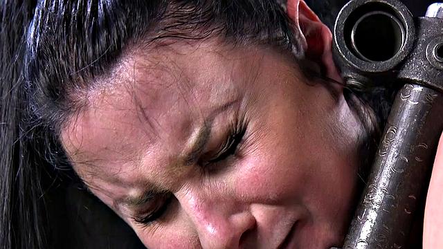 Feet tormented BDSM sub screaming in lesson with the master