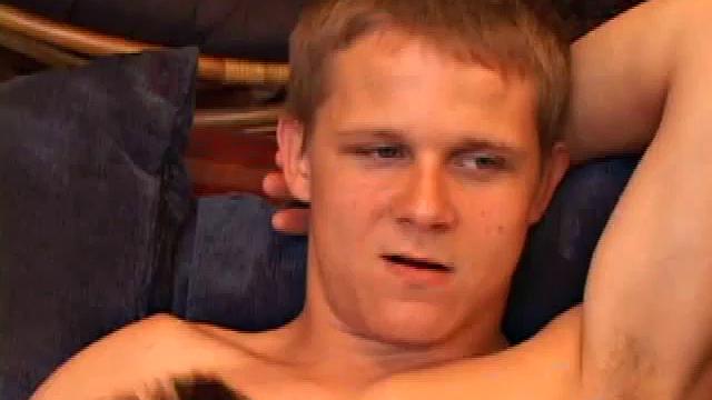 Lucas joins Gunner who is back watching a porn video. After they stroke up their boners, Gunner and Lucas exchange blow jobs. Then Gunner turns Lucas over and fucks his tight ass until Lucas blows a huge cum load onto his belly.
