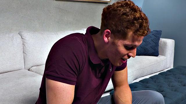 Ginger debut cumming from wanking after analfingering