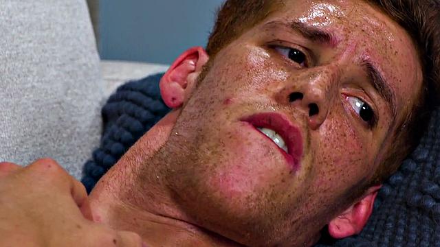 Ginger debut cumming from wanking after analfingering