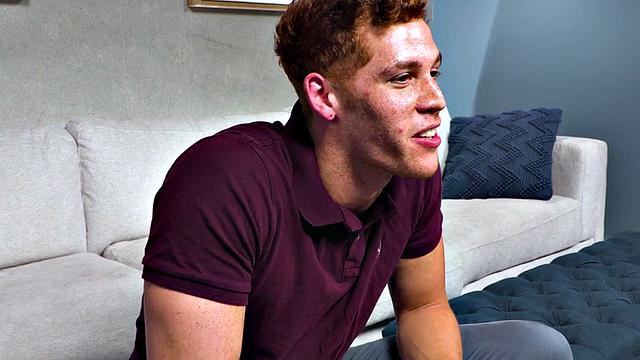 Ginger debut cumming from wanking after analfingering