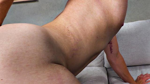 Ginger debut cumming from wanking after analfingering