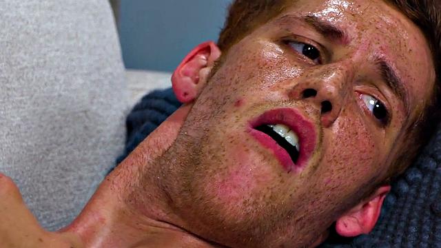 Ginger debut cumming from wanking after analfingering