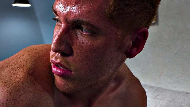 Ginger debut cumming from wanking after analfingering