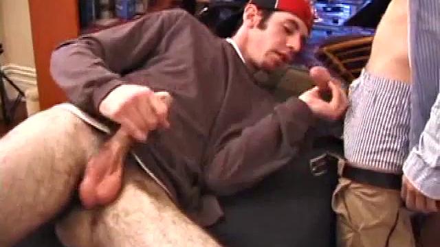 When Tag comes home and finds the massage table out, Matthew has him lie down on it and quickly strips his clothes off to get his hands on that cock. Tag finds someone's dick and starts blowing.