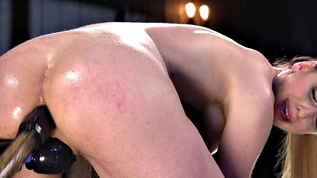 BDSM femsub coerced into anal orgasms by her master with toys