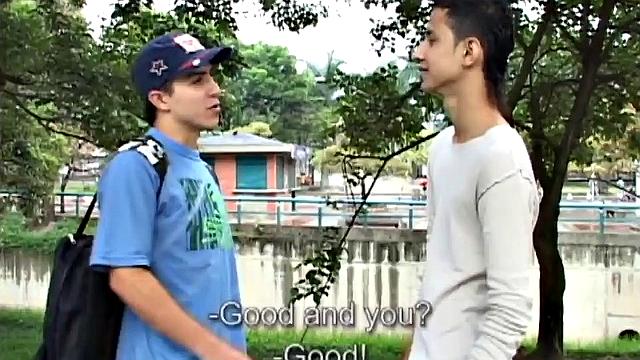 Skinny and smooth Latinos Nino and Fercho hook up and head inside for an afternoon romp. On the bed, the twinks waste little time getting naked, and Fercho is soon sucking on his top's cock.