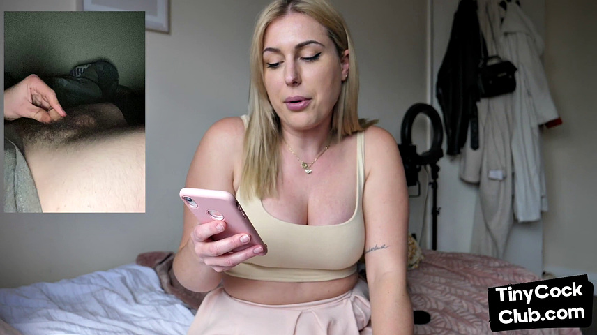 Teasing bigtitted nympho lady talks about tiny dicks