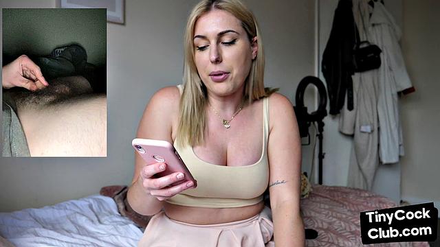 Teasing bigtitted nympho lady talks about tiny dicks