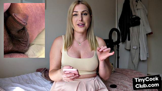 Teasing bigtitted nympho lady talks about tiny dicks