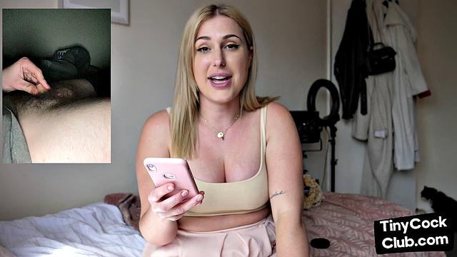 Teasing bigtitted nympho lady talks about tiny dicks
