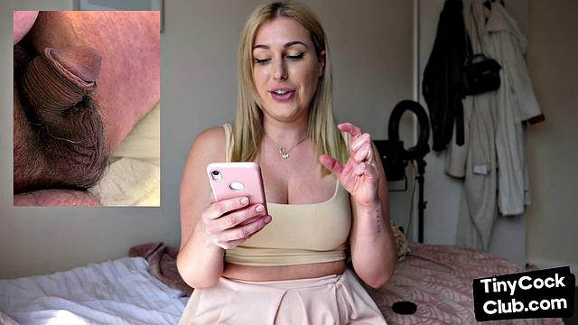 Teasing bigtitted nympho lady talks about tiny dicks