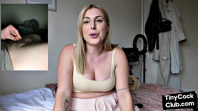 Teasing bigtitted nympho lady talks about tiny dicks