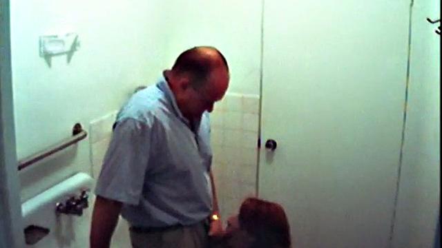 Cum guzzling cock sucking office slut gets on knees