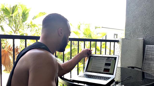 Black POV hunk penetrating ass after cocksucking