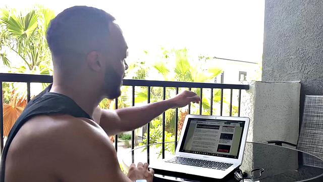 Black POV hunk penetrating ass after cocksucking