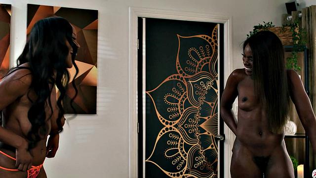 ALL GIRL MASSAGE - Hot Ebony Threesome With Administrative Assistant August Skye And Ana Foxxx