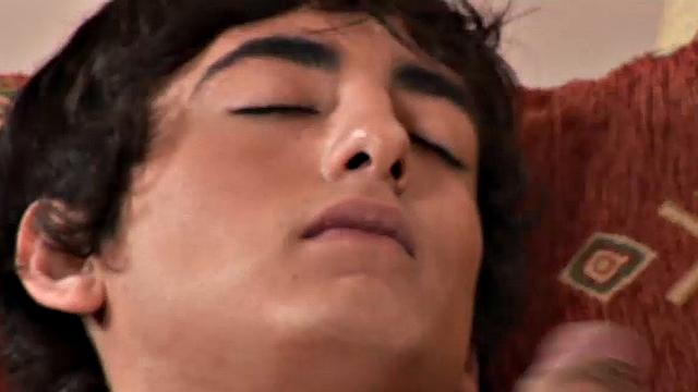 Our featured solo boy of the week is Francoise at Twink Boys Party. This slim and smooth Latino gets comfortable on the sofa with a magazine for stimulation.