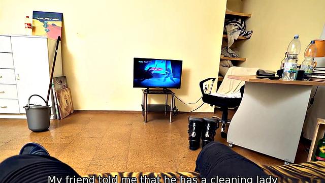 MATURE4K. Mature maid for her work gets rewarded with fantastic dicking