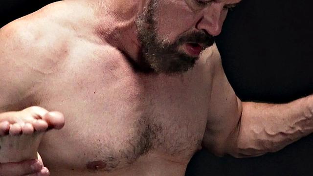 Submissive petite twink barebacked by massive DILF