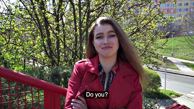 Public beauty fucked by dirty dick in wet pussy