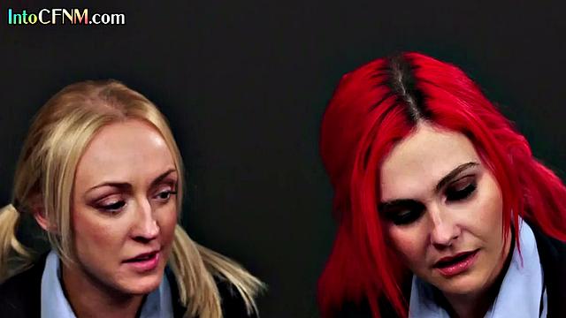 Stunning CFNM babes sucking stud