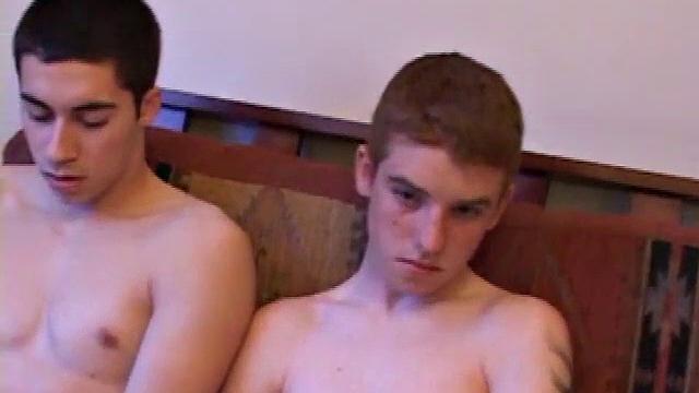Group of horny men stroke together and can't hold back their loads