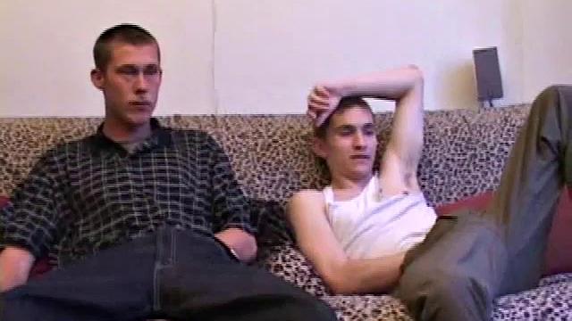 Sean is feeling himself up as Brent arrives looking for some action. Brent takes out his dick and Sean goes down on it. Brent pulls out Sean's cock and starts sucking it and a hot oral exchange follows.