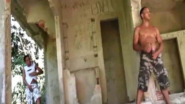 Antonio Pinto and Marco Santos service Gomez Aguilar's monster cock, followed by power bottom getting his face fucked by Gomez.