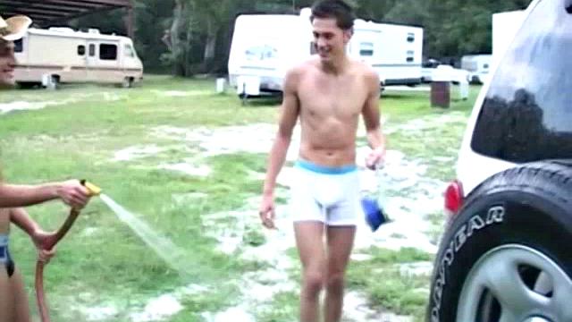 Car Wash Antics Turn Into A Cock Sucking Session