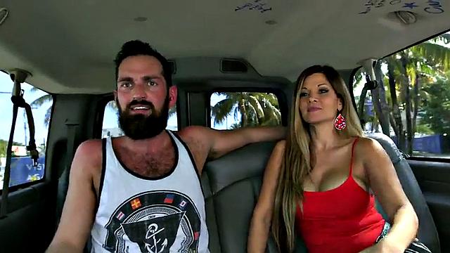 Picked up tattooed jock to fuck gay ass in van