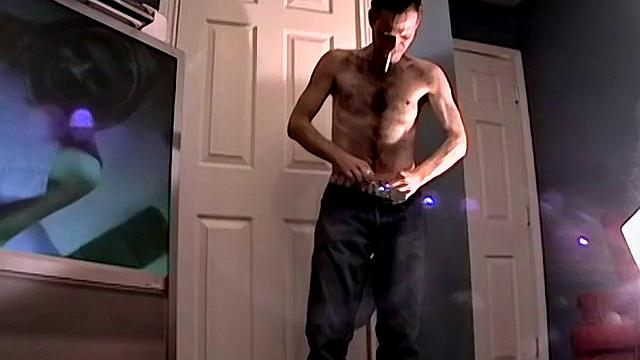 Hairy Bi Guy John Strokes It - John