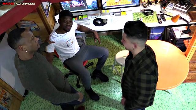 Muscular Black Booty Tag Teamed - 2 Cousins and 1 BF (Part 2)