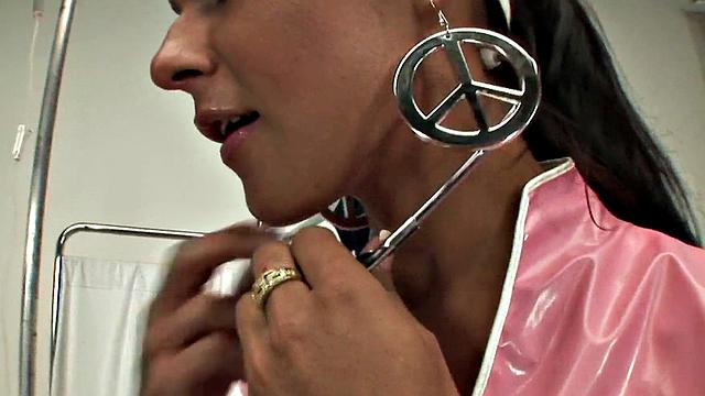 Trans nurse pounding patient's ass before switching in bed