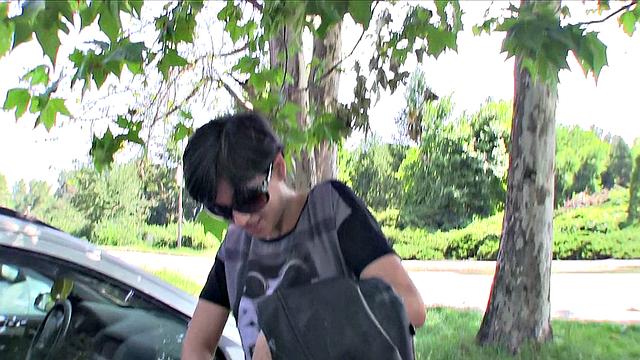 Watch Coco, the tattooed outdoors babe, get her pussy fingered and mouth stuffed