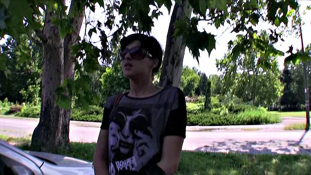 Watch Coco, the tattooed outdoors babe, get her pussy fingered and mouth stuffed