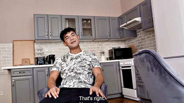 Handsome stud fucked by horny gay.