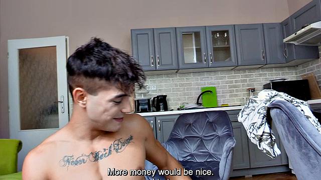 Handsome stud fucked by horny gay.