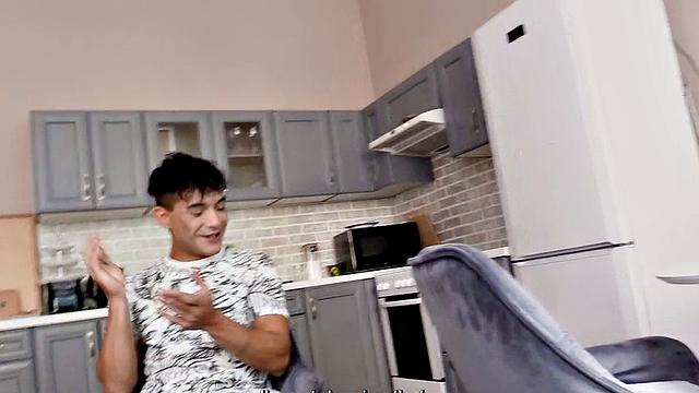 Handsome stud fucked by horny gay.