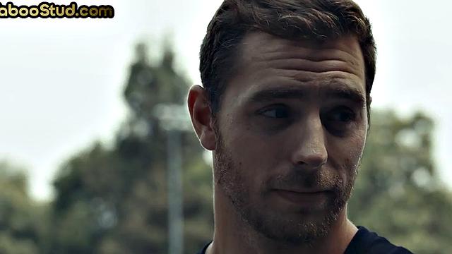 Taboo jock barebacked in sauna by stepbrothers