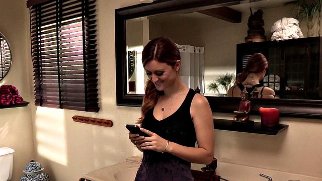 Busty ginger girlfriend riding bf during secret rean de vous