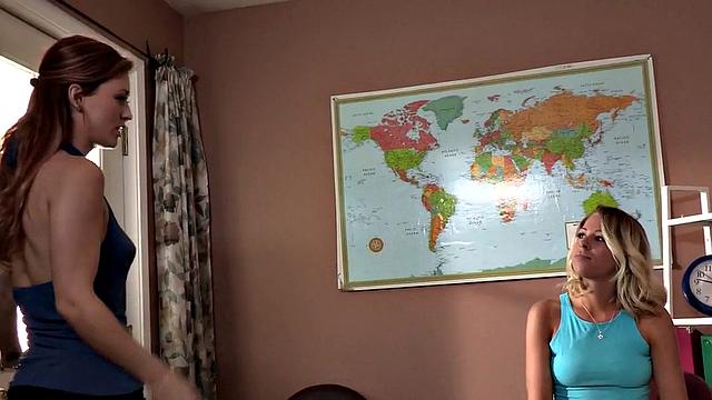 Busty ginger girlfriend riding bf during secret rean de vous