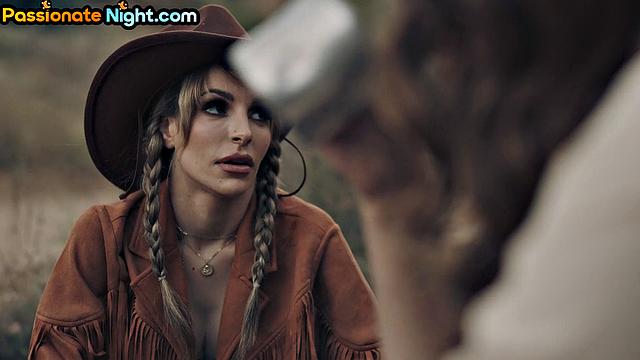 Horny beautiful babe doggystyled outdoors