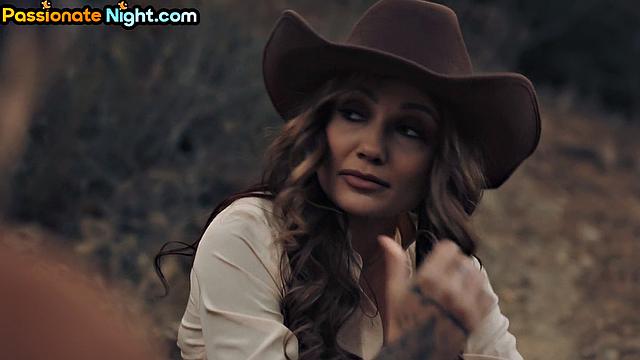 Horny beautiful babe doggystyled outdoors