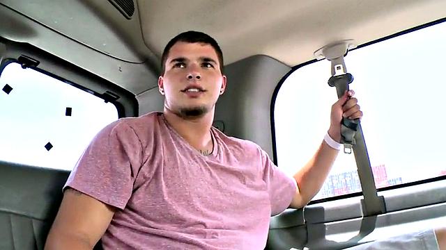 Str8 amateur stud fucks pierced gay in pickup bus