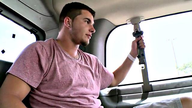 Str8 amateur stud fucks pierced gay in pickup bus